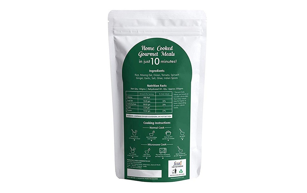 Porta Bites Palak Khichdi    Pack  250 grams